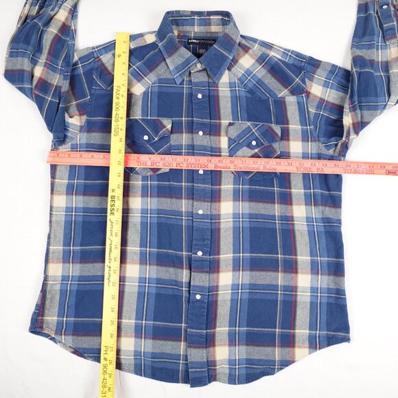 MWG Apparel Pearl Snap Western Plaid Shirt Men's XL Collared Casual Workwear - Picture 9 of 10